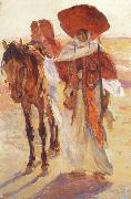 Victor Prouve Arab Horseman oil painting on canvas